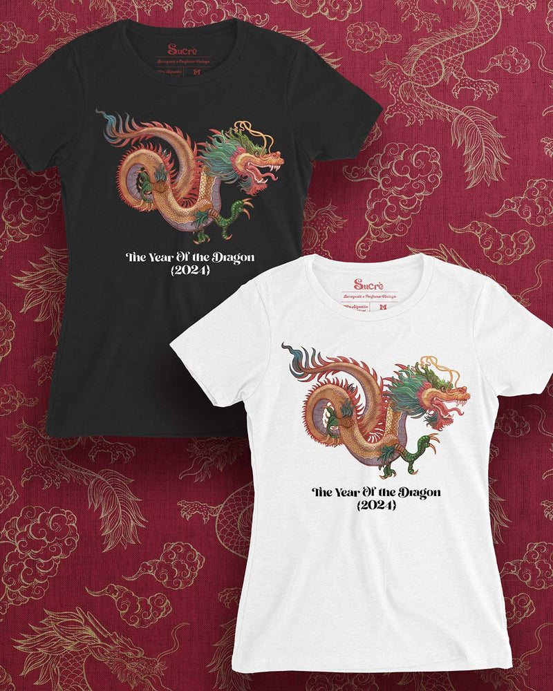 CAMISETA FEMININA SLIM FIT - THE YEAR OF THE DRAGON II Camiseta BeSucrè   