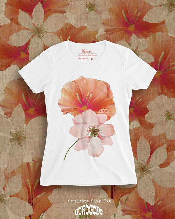 CAMISETA FEMININA SLIM FIT - BOROGODÓ III Camiseta BeSucrè Branca P 