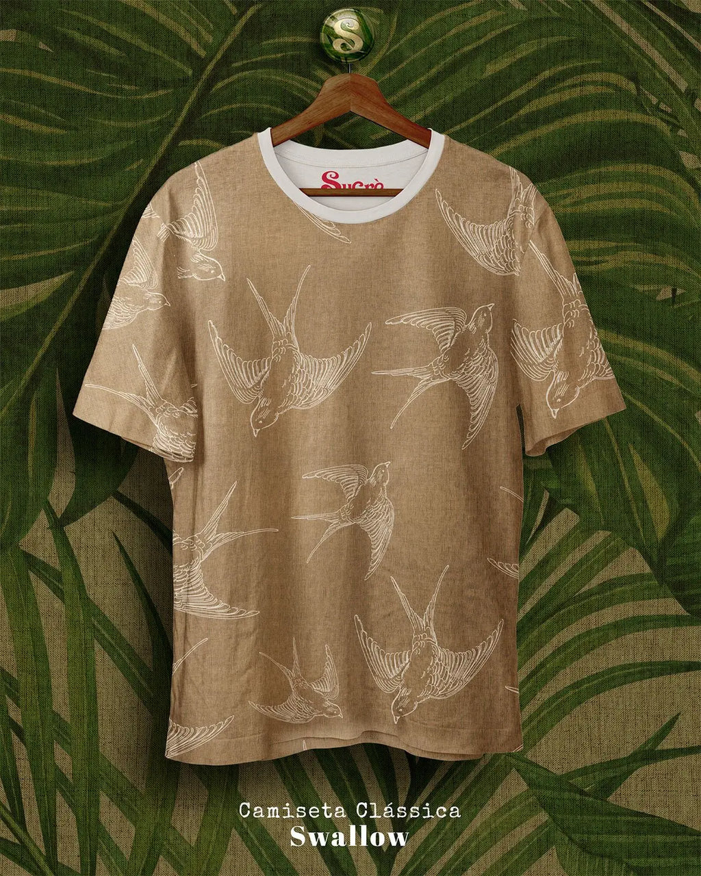 Camiseta T-shirt Feminina Follow Marron